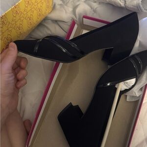 Easy Spirit Black Suede Heels Classic Pump Style